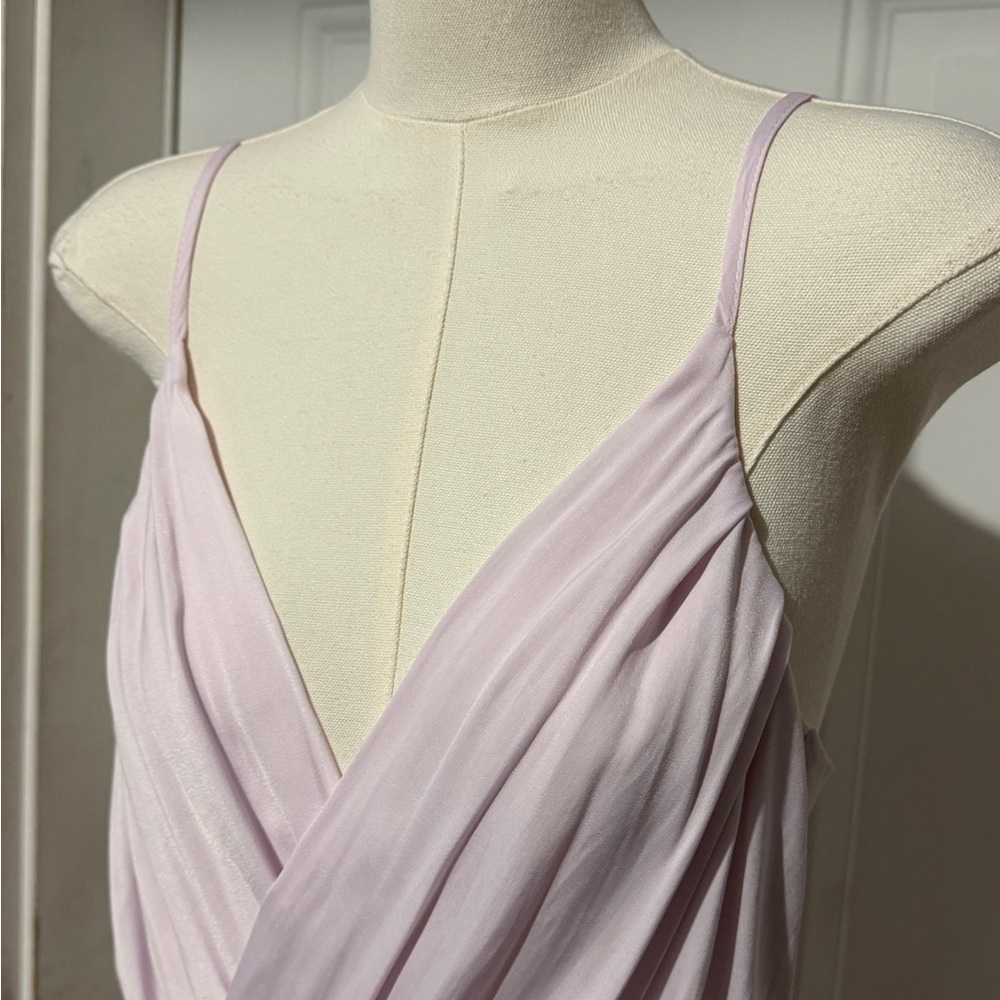 Chic Pastel Pink High Low Women’s Dress - Picture 3 of 8